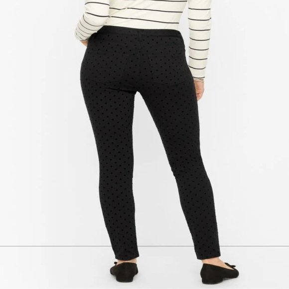 Talbot's Women's Black Polka Dot Soho 5-Pocket Straight Leg Pant 16W - Picture 2 of 6